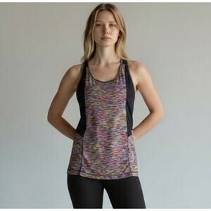 Reebok Tank Top Womens Small Multicolor Racerback Athletic Workout Gym Active